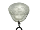Clear Crystal Glass Artistic Happy Laughing Buddha Pendant GB720S