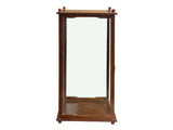 Vintage Square Brown Frame Glass Door Display Case Box GB723S