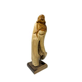 Natural Cypress Wood Root Carved Artistic Happy Buddha Figure GB730S