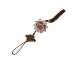 Oriental Brown Clear Resin Crystal Cut Beads Tassel Art GB743S