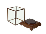Vintage Glass Transparent Rectangular Shape Cover Display Case GB763S