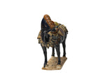 Oriental Ceramic Sancai Blue Brown Beige Fengshui Artistic Figure GB787S