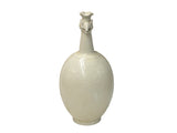 Vintage Off White Bird Head Mouth Ceramic Art Vase GB794S