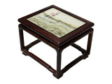 Rectangular Dream Stone Inlaid Rosewood Slender Legs Display Stand GB815S