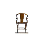 Vintage Chinese Folding Horseshoe-Back Ru Yi Medallion Motif Folding Armchair GB851S