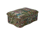 Vintage Famille Rose Enamel Figural Scenery Rectangular Shape Porcelain Box GB872S