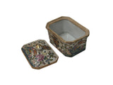 Vintage Famille Rose Enamel Flower Bird Rectangular Porcelain Box GB877S