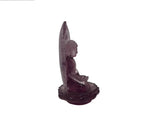 Crystal Glass Amethyst Purple Gautama Amitabha Shakyamuni Statue GB896S