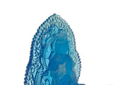 5.25" Crystal Blue Bodhisattva Samantabhadra on Elephant Figure GB902S