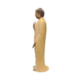 Chinese Tan Ceramic Standing Amitabha Shakyamuni Buddha Statue ws3054S