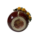 Chinese OxBlood Red Glaze Dimensional Flower Gourd Motif Vase ws3062S