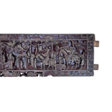 Chinese Vintage Dimensional Opera People Horses Carving Wood Wall Art ws3064S