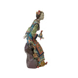 Chinese Oriental Porcelain Qing Style Dressing Double Birds Lady Figure ws3088S