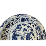 Chinese Blue & White Porcelain People Theme Display Charger Plate ws3095S