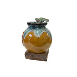 Chinese Drop Blue Tan Buddha Fingers Citrus Fruits Holder Pot Vase ws3099S