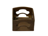 Natural Light Wood Polished Square Openwork Display Stand Holder GB734S