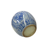 Oriental Assorted Flower Small Blue White Porcelain Ginger Jar ws3335S