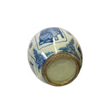 Oriental Noble Men Small Blue White Porcelain Ginger Jar ws3332S