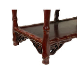 Chinese Brown Mahogany Rectangular Small Curio Display Stand ws3296S