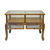 Oriental Craw Legs Rectangular Glass Top Console Display Table Counter cs7676