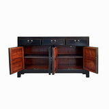Oriental Black Lacquer Sideboard Buffet Table TV Console Cabinet cs7719S