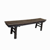 Vintage Raw Rural Village Rustic Long Wood Seating Bench cs7720S