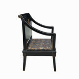 Black Lacquer Scroll Back Copper Summer Character Accent Fusion Chair cs7774S