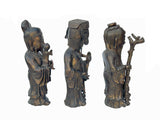 Chinese Vintage Bronze Metal SanXing ( 3 Deities ) Fu Lu Shou Statue Set cs7776S