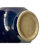 Vintage Dark Navy Blue Glaze Gourd Shape Pottery Ceramic Pot Vase JK226S