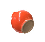 Bright Orange Glaze Large Bulb Shape Pottery Ceramic Pot Vase JK240S