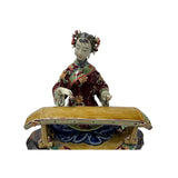 Chinese Porcelain Qing Style Dressing Zither Lady Figure JK248S