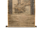 Chinese Ink Brush Old Man Kid Scenery Scroll Painting Wall Art jk259S