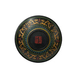 Chinese Round Shape Dragons Motif Collectible Ink Pad Display Art JK276S