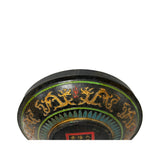 Chinese Round Shape Double Dragons Collectible Ink Pad Display Art JK277S