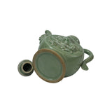 Oriental Celadon Green Wine Jar Shape Dragon Ceramic Art Vase Jar JK278S