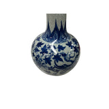 Oriental Blue White Crackle Base Phoenix Porcelain Art Vase JK281S