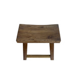 Rustic Raw Rough Wood Grain Rectangle Slim Stool Bench Side Table JK326S #8