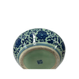Chinese Celadon Blue Glaze Flower Porcelain Plate Bowl Display Art jk288S
