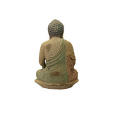 Rustic Wood Sitting Gautama Amitabha Shakyamuni Buddha Statue ws3256S