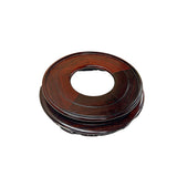 7.5" Dark Brown Round Open Fretwork Display Stand Riser Easel st1003S