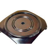 6" Dark Brown Square Scroll Legs Round Top Wood Display Stand Riser Easel st1030S