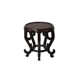 3.75" Oriental Reddish Brown 5 Legs Round Wood Stand Riser Easel st1070ES