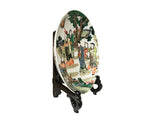 7.5" Dark Brown Curved Accent Plate Holder Rack Display Easel st1103S