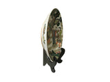 10.5" Black Curved Accent Plate Holder Rack Display Easel st1104S