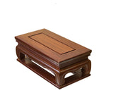 7.5" Light Brown Rectangular Curve Legs Wood Display Stand Riser st1107S