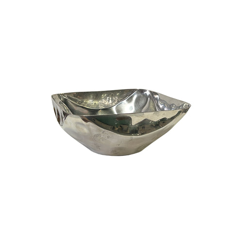Artistic Hand Punch Marks Stainless Steel Square Display Serving Plate Tw017S