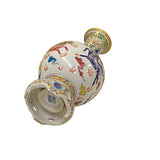 Chinese Oriental White Porcelain Flower Kirin Graphics Art Vase ws3287S