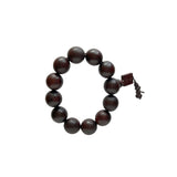 Chinese Dark Brown Rosewood Beads Hand Rosary Praying Bracelet ws227S