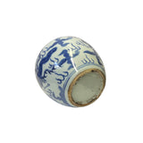 Oriental Dragon Phoenix Small Blue White Porcelain Ginger Jar ws3338S