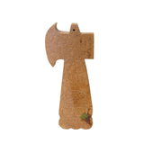 Natural Tan Beige Color Stone Carved Artistic Axe Shape Display Art ws3344S
